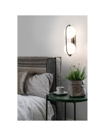 UMMO KOBAN E czarna lampa ścienna / kinkiet z podwyższoną szczelnością IP44 KOE120S0 - produkt 2