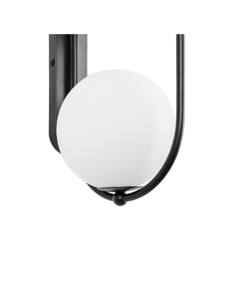 Bathroom wall lamps - UMMO KOBAN E black wall lamp / wall sconce with increased IP44 waterproofing KOE120S0 - product kolory-swiatla.pl 3