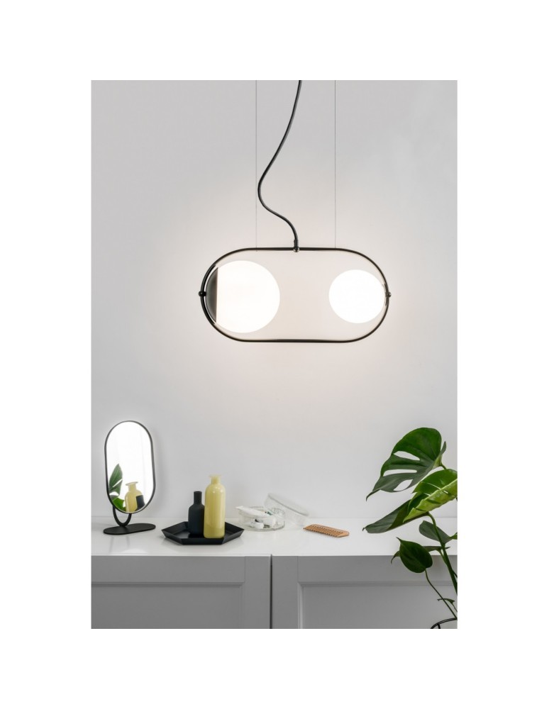 Pendant lamps - UMMO KOBAN A black ceiling pendant lamp with increased IP44 waterproofing KOA222PS0 - product kolory-swiatla.pl 2