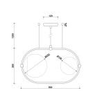 Pendant lamps - UMMO KOBAN A black ceiling pendant lamp with increased IP44 waterproofing KOA222PS0 - product 5