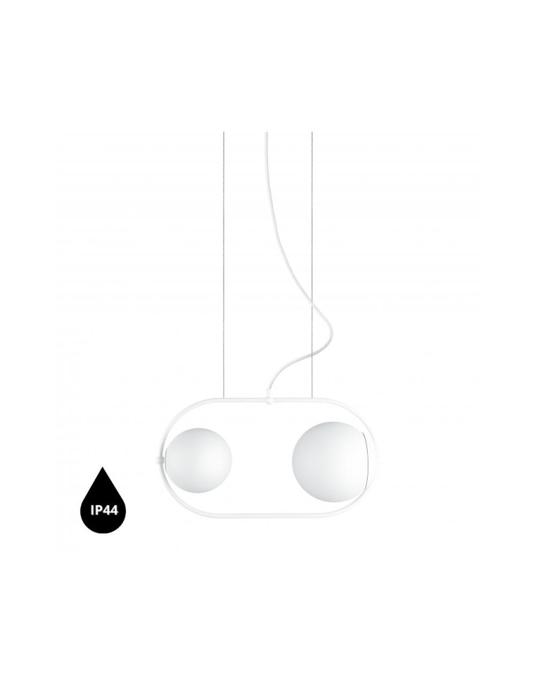 Pendant lamps - UMMO KOBAN A white ceiling pendant lamp with increased IP44 tightness KOA211PS0. - product kolory-swiatla.pl 1