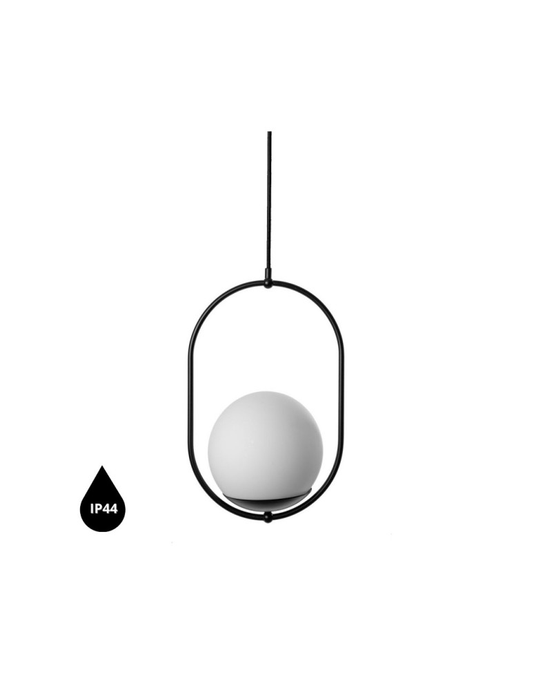 Pendant lamps - UMMO KOBAN B black ceiling pendant lamp with increased IP44 waterproofing KOB122PS0 - product kolory-swiatla.pl 1