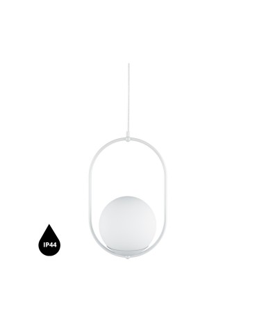 UMMO KOBAN B white ceiling pendant lamp with increased IP44 waterproofing KOB111PS0