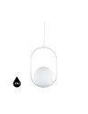 UMMO KOBAN B white ceiling pendant lamp with increased IP44 waterproofing KOB111PS0