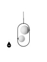 UMMO KOBAN C black ceiling pendant lamp with increased IP44 waterproofing KOC222PS0