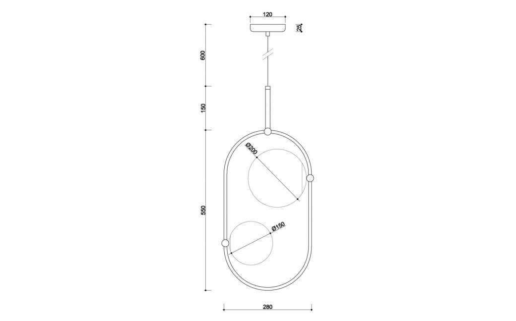 UMMO KOBAN C czarna sufitowa lampa wisząca z podwyższoną szczelnością IP44 KOC222PS0