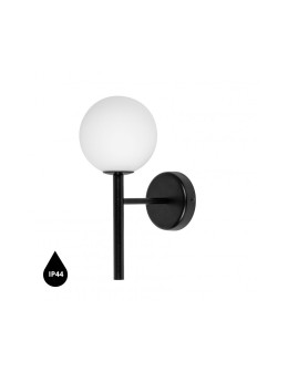 UMMO KOP A czarna lampa ścienna / kinkiet z podwyższoną szczelnością IP44 KPA120S0