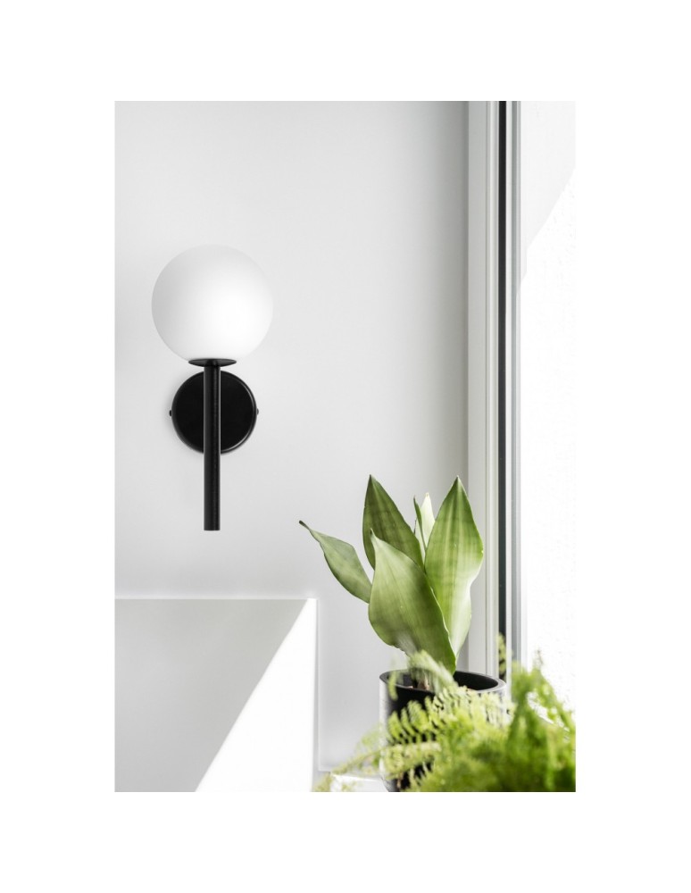 Bathroom wall lamps - UMMO KOP A black wall lamp / wall sconce with increased IP44 waterproofing KPA120S0 - product kolory-swiatla.pl 3