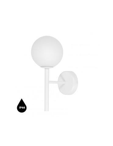UMMO KOP A white wall lamp / wall sconce with increased IP44 waterproofing KPA110S0