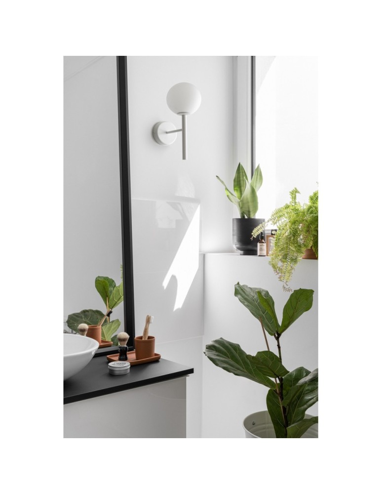 Bathroom wall lamps - UMMO KOP A white wall lamp / wall sconce with increased IP44 waterproofing KPA110S0 - product kolory-swiatla.pl 2