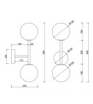 Bathroom wall lamps - UMMO KOP B black wall lamp / wall sconce with increased IP44 waterproofing KPB220S0 - product 5