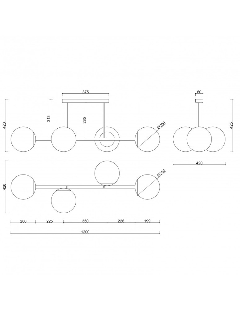 Bathroom ceiling lamps - UMMO KOP D black ceiling lamp / plafond with increased IP44 waterproofing KPD420S3 - product kolory-swiatla.pl 5