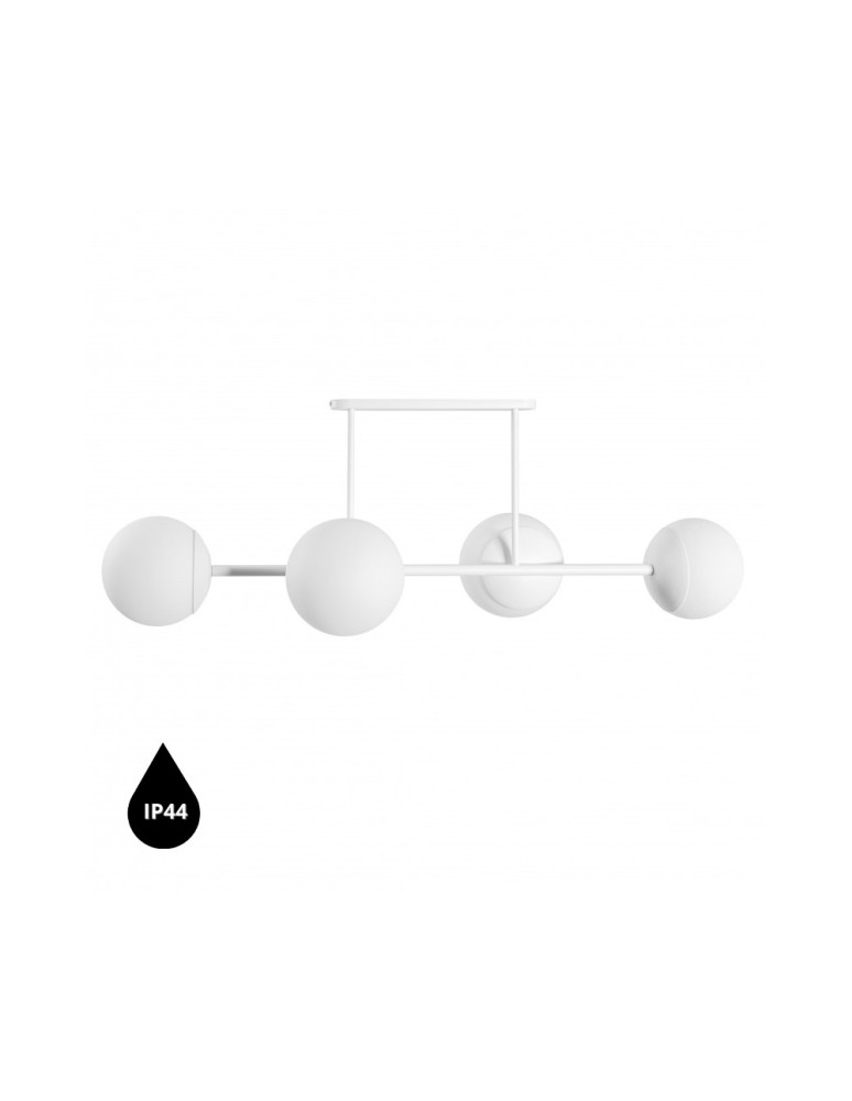 Bathroom ceiling lamps - UMMO KOP D white ceiling lamp / plafond with increased IP44 waterproofing KPD410S3 - product kolory-swiatla.pl 1