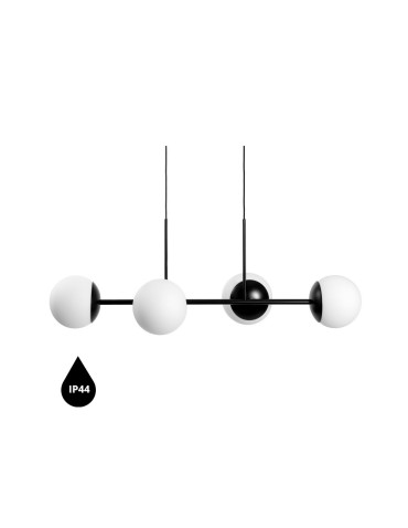 UMMO KOP E black ceiling pendant lamp with increased IP44 waterproofing KPE422PS0