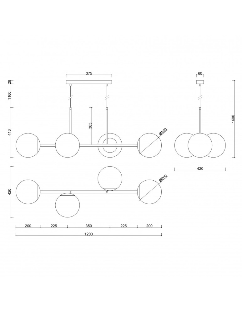 Pendant lamps - UMMO KOP E white ceiling pendant lamp with increased IP44 waterproofing KPE411PS0 - product kolory-swiatla.pl 3