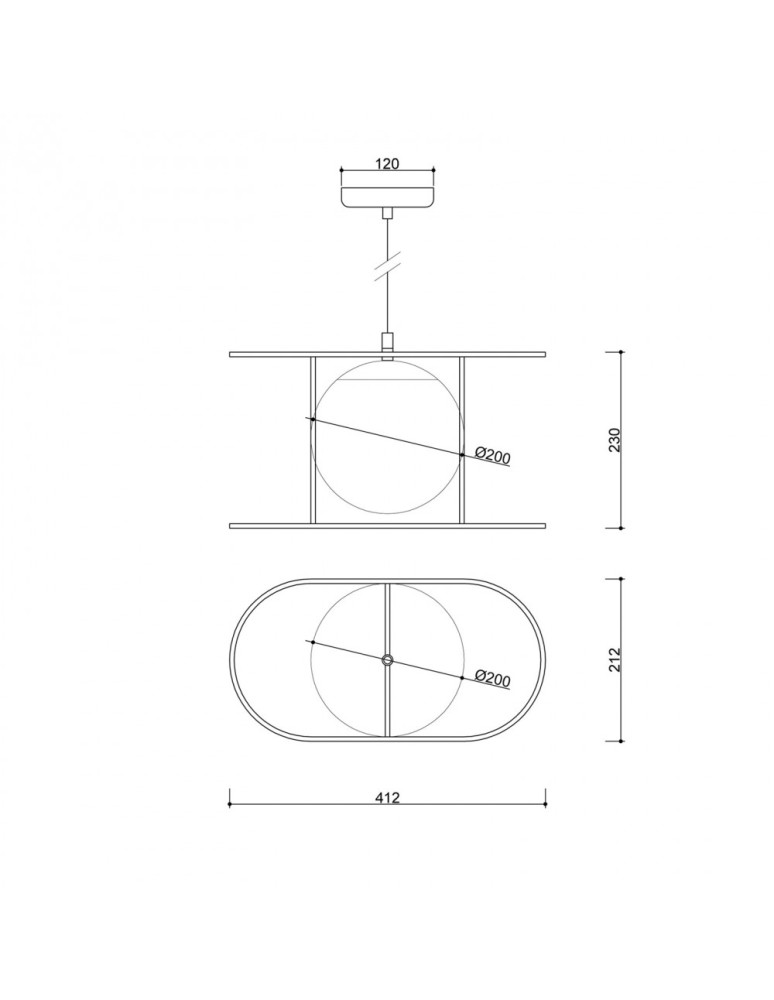 Pendant lamps - UMMO KUGLO B ceiling pendant lamp with increased IP44 tightness KUB122BS0 - product kolory-swiatla.pl 6
