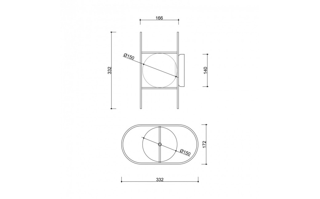 UMMO KUGLO C lampa ścienna / kinkiet z podwyższoną szczelnością IP44 KUC120S0