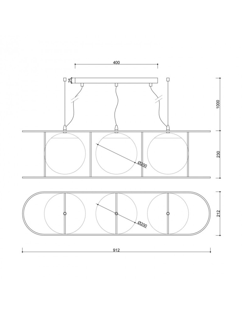 Pendant lamps - UMMO KUGLO D ceiling pendant lamp with increased IP44 waterproofing KUD322BS0 - product kolory-swiatla.pl 6