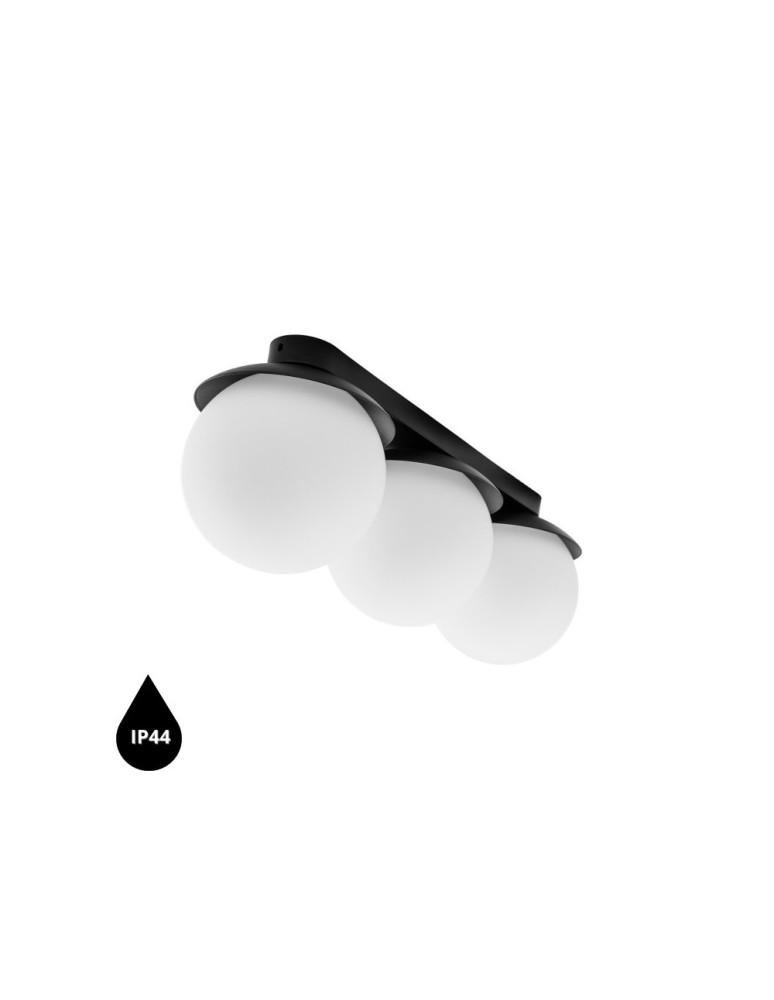 Bathroom ceiling lamps - UMMO KUUL B black ceiling / plafond lamp with increased IP44 KLB320S0 waterproofing. - product kolory-swiatla.pl 1