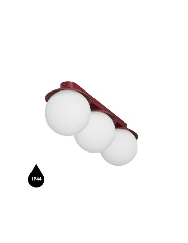 UMMO KUUL B burgundy ceiling / plafond lamp with increased IP44 KLB340S0 waterproofing.