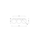 Bathroom ceiling lamps - UMMO KUUL B burgundy ceiling / plafond lamp with increased IP44 KLB340S0 waterproofing. - product 5