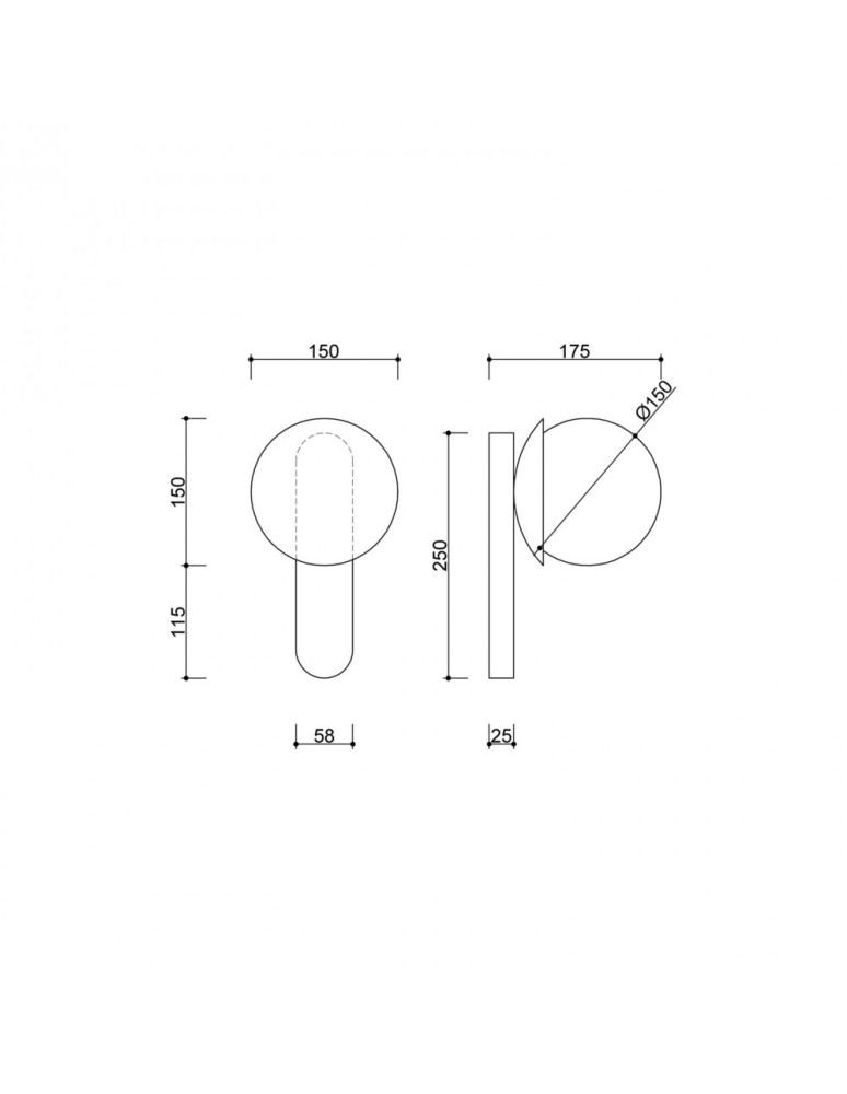 Bathroom wall lamps - UMMO KUUL D black wall lamp / wall sconce with increased IP44 waterproofing KLD120S0 - product kolory-swiatla.pl 5