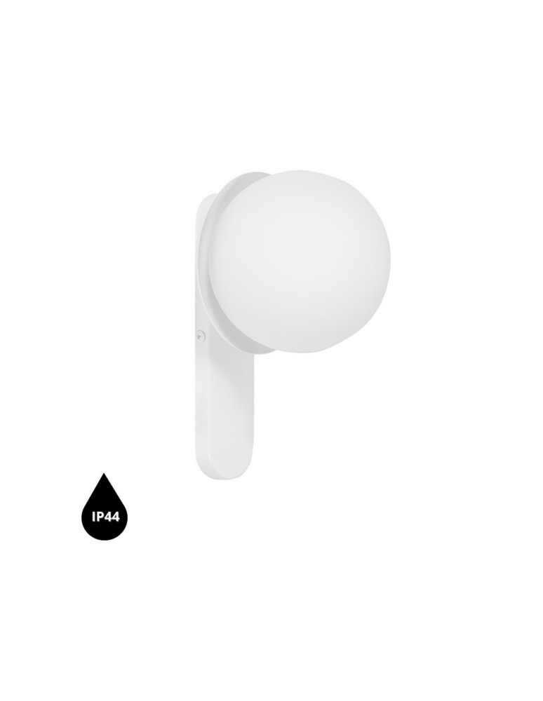 Bathroom wall lamps - UMMO KUUL D white wall lamp / wall sconce with increased IP44 waterproofing KLD110S0 - product kolory-swiatla.pl 1