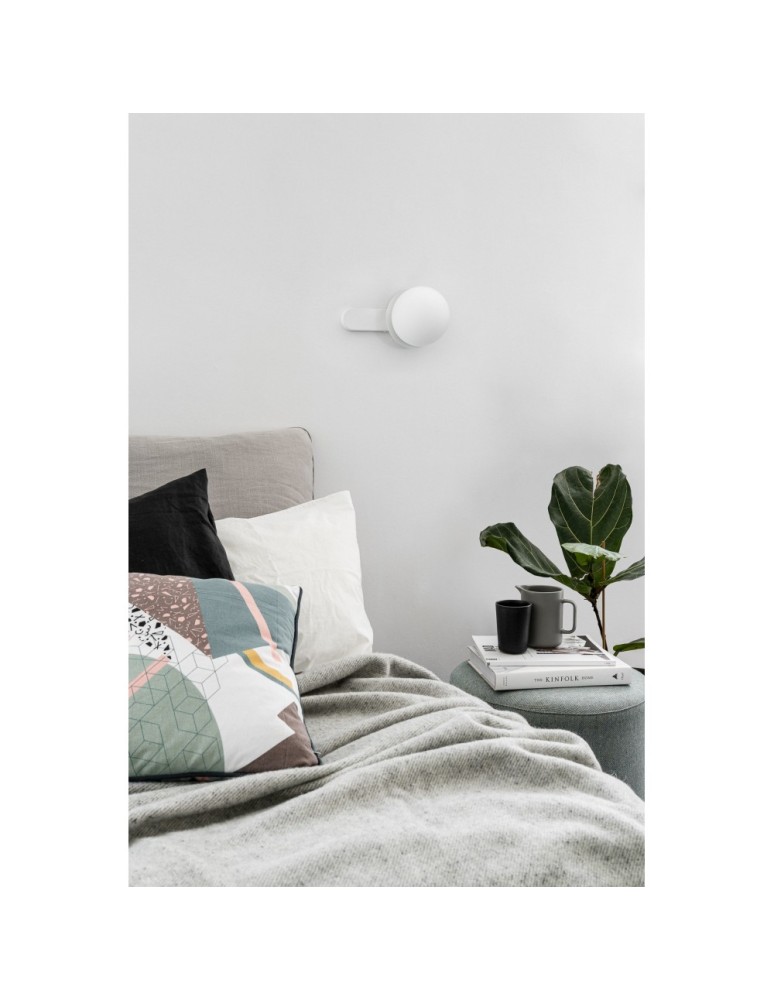 Bathroom wall lamps - UMMO KUUL D white wall lamp / wall sconce with increased IP44 waterproofing KLD110S0 - product kolory-swiatla.pl 2