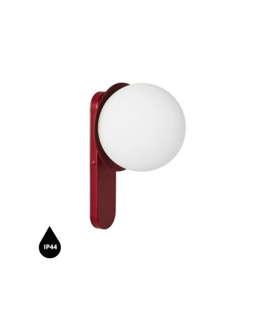 UMMO KUUL D burgundy wall lamp / wall sconce with increased IP44 waterproofing KLD140S0