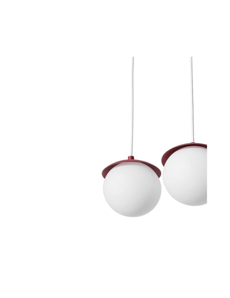 Pendant lamps - UMMO KUUL A burgundy ceiling pendant lamp KLA341P0 - product kolory-swiatla.pl 3