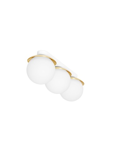 UMMO KUUL B white and brass ceiling lamp / plafond KLB33000.