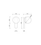 Wall lamps - UMMO KUUL D1 Burgundy Wall Lamp / Wall lamp with switch KLD14001. - product 3