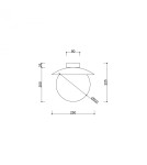 Bathroom ceiling lamps - UMMO KUUL C black ceiling / plafond lamp with increased IP44 waterproofing KLC120S0 - product 5