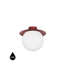 Bathroom ceiling lamps - UMMO KUUL C burgundy ceiling / plafond lamp with increased IP44 waterproofing KLC140S0 - product 1