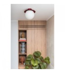 Bathroom ceiling lamps - UMMO KUUL C burgundy ceiling / plafond lamp with increased IP44 waterproofing KLC140S0 - product 2