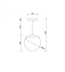 Pendant lamps - UMMO KUUL G black ceiling pendant lamp with IP44 waterproofing KLG122PS0. - product 2