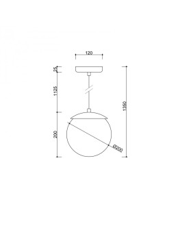 UMMO KUUL G black ceiling pendant lamp with IP44 waterproofing KLG122PS0. - product 2