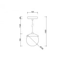 Pendant lamps - UMMO KUUL F black ceiling pendant lamp with IP44 waterproofing KLF122PS0. - product 4