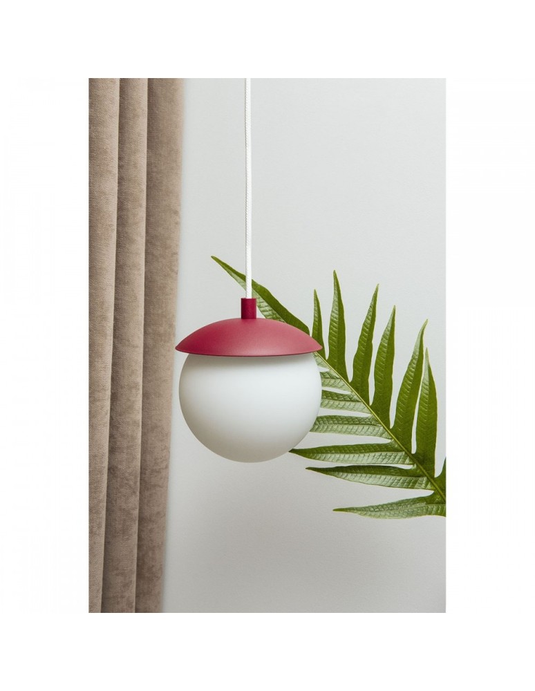 Pendant lamps - UMMO KUUL F burgundy ceiling pendant lamp with IP44 waterproofing KLF141PS0. - product kolory-swiatla.pl 2