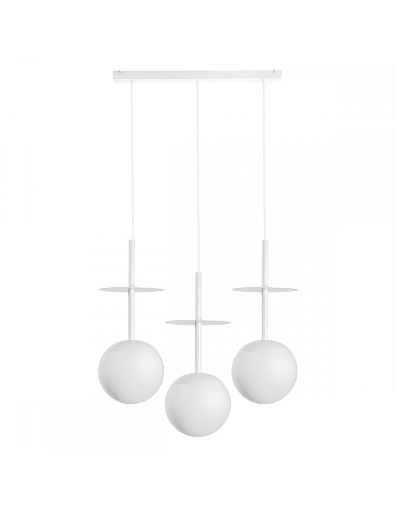 Pendant lamps - UMMO PLAAT A 3L white triple ceiling lamp PLL311P0. - product kolory-swiatla.pl 1