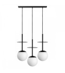 Pendant lamps - UMMO PLAAT A 3L black triple ceiling lamp PLL322P0. - product 1