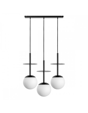 UMMO PLAAT A 3L black triple ceiling lamp PLL322P0.