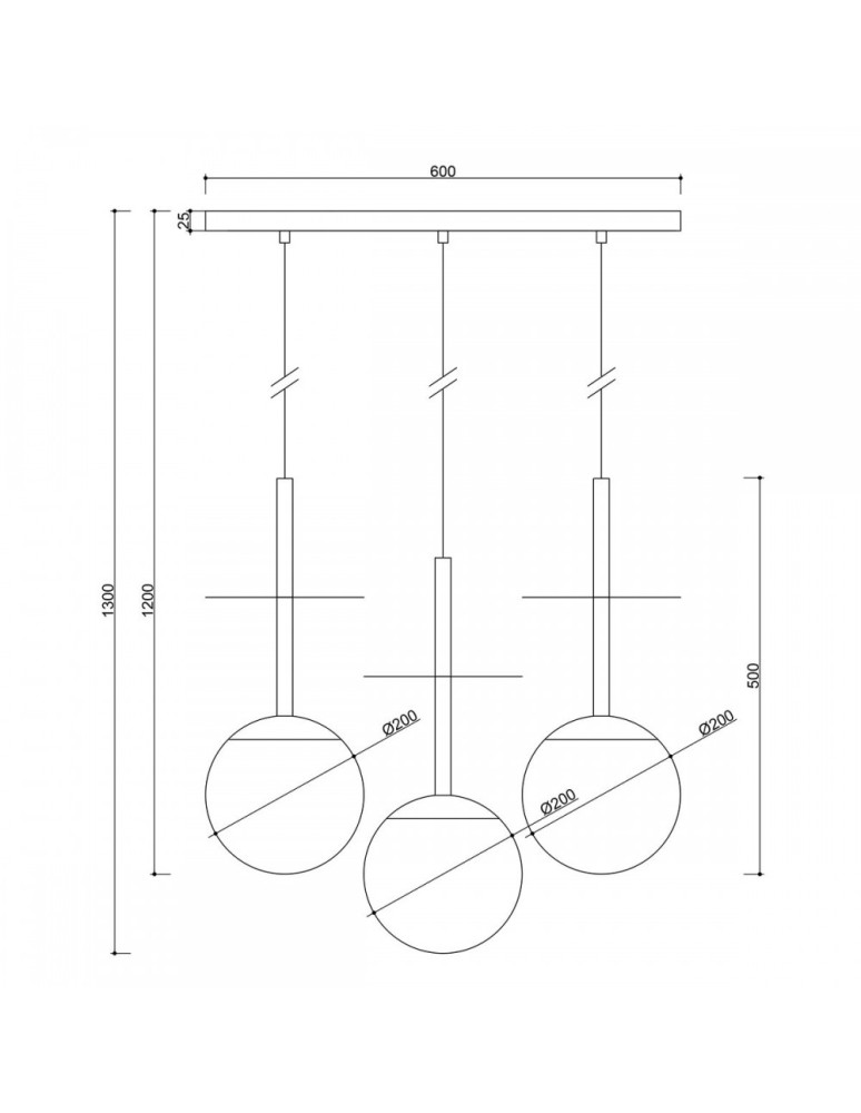 Pendant lamps - UMMO PLAAT A 3L black triple ceiling lamp PLL322P0. - product kolory-swiatla.pl 3