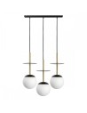 UMMO PLAAT A 3L black triple ceiling lamp with brass PLL332P0.