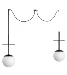 Pendant lamps - UMMO PLAAT A2 black double ceiling lamp PLM222P2. - product 1