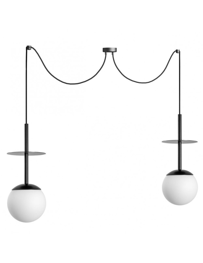 Pendant lamps - UMMO PLAAT A2 black double ceiling lamp PLM222P2. - product kolory-swiatla.pl 1