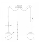 Pendant lamps - UMMO PLAAT A2 black double ceiling lamp PLM222P2. - product 3