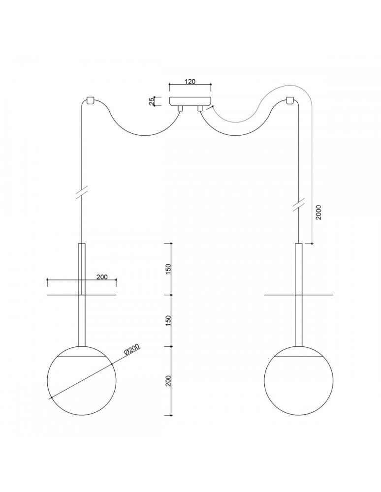 Pendant lamps - UMMO PLAAT A2 black double ceiling lamp PLM222P2. - product kolory-swiatla.pl 3