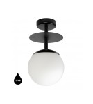 Bathroom ceiling lamps - UMMO PLAAT B black ceiling lamp / plafond with increased IP44 waterproofing PLB120S3 - product 1