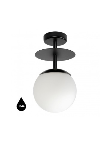 UMMO PLAAT B black ceiling lamp / plafond with increased IP44 waterproofing PLB120S3